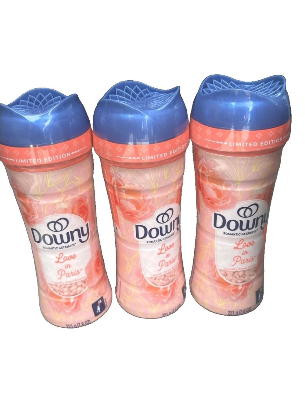 3 Pack Downy Romantic Getaways Love In Paris Laundry Scent Booster 7.8oz Limited